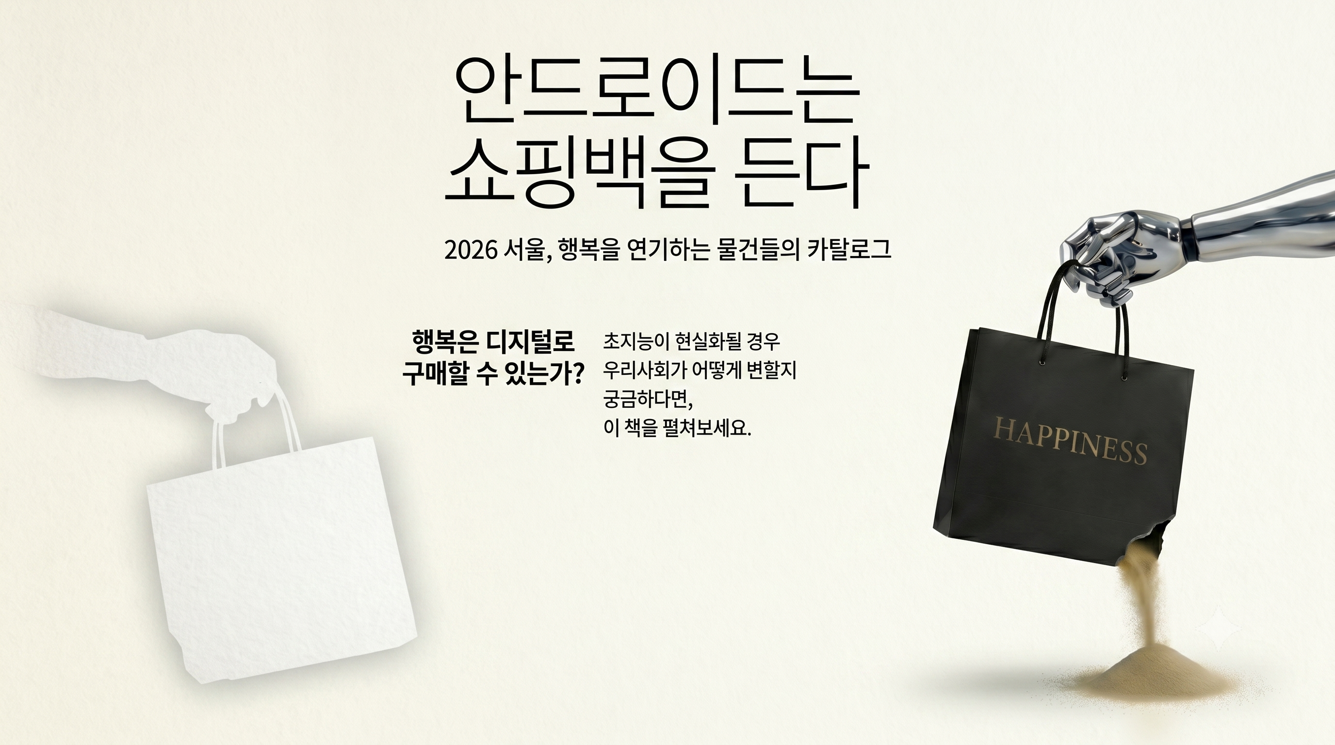 안드로이드는 쇼핑백을 든다 — 책 표지